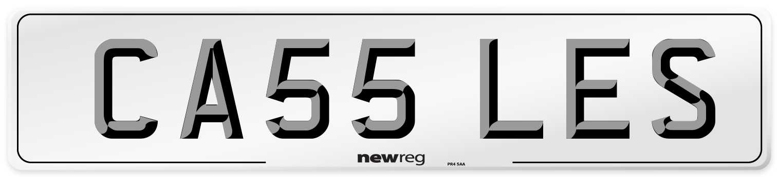 CA55 LES Number Plate from New Reg